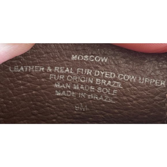 Matisse Moscow Ankle Bootie Pull On 100% Leather Cow‎ Hair Saddle Brown 9M $195 - Picture 10 of 11